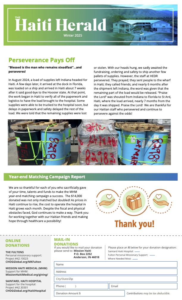 Winter 2025 Newsletter